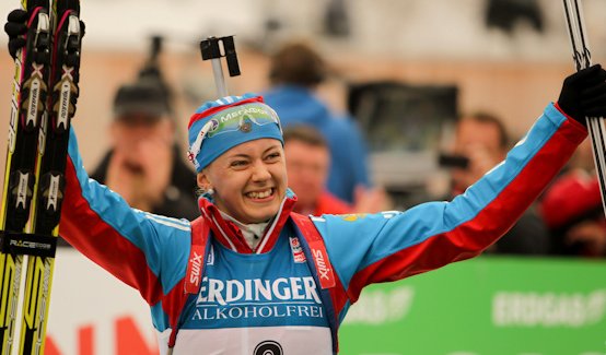 Новосибирская биатлонистка Ольга Вилухина получила бронзу в «Гонке чемпионов»